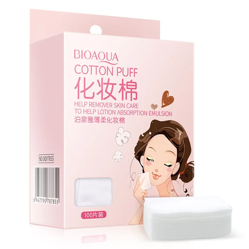 

Makeup remover and makeup cotton general use 100 pieces box of high quality long-staple combed cotton makeup tools