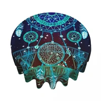 round tablecloth 60 inch colorful dreamcatcher table cover for dinner kitchen