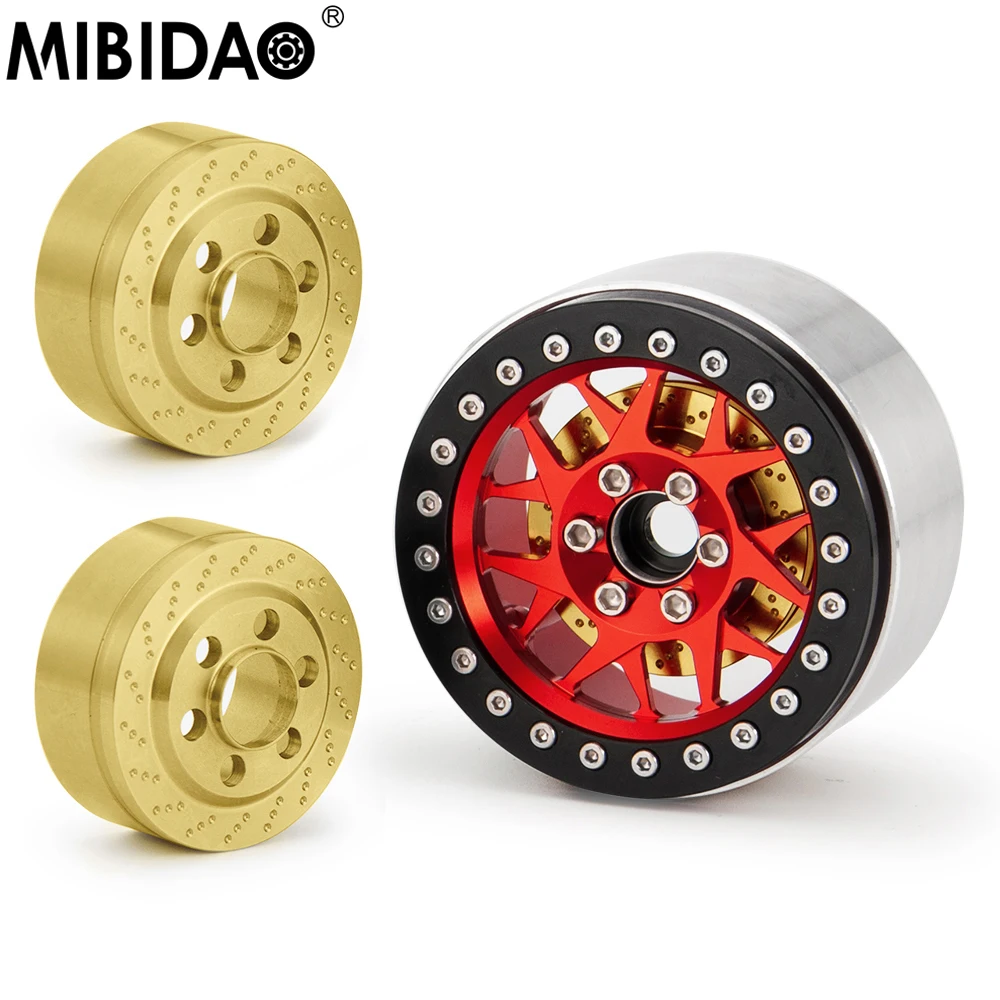 

MIBIDAO 4Pcs Brass Internal Counterweight For 1.9" Wheel Rims 1/10 Axial SCX10 90046 D90 TRX4 Wraith RC Crawler Car