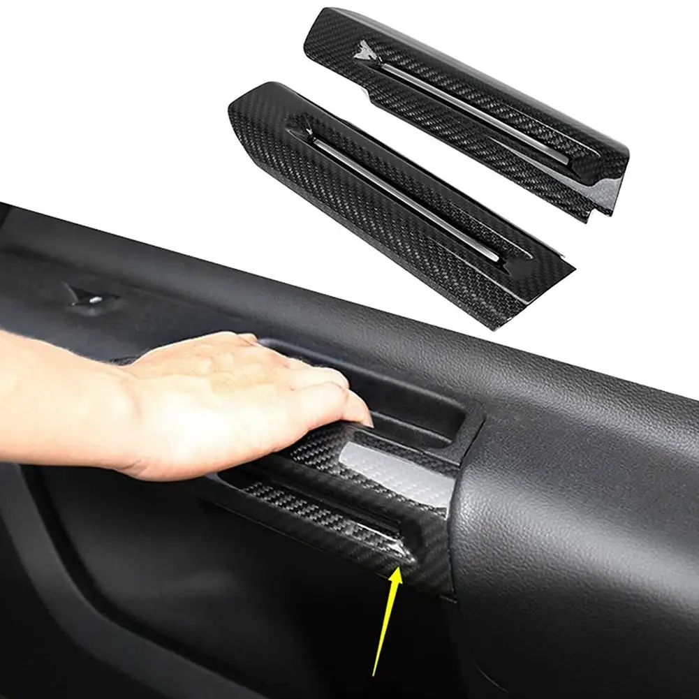 

2 шт., Обложка для ручки автомобиля, из углеродного волокна