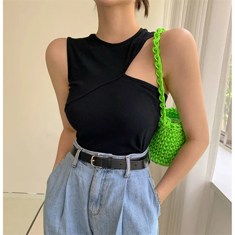 

2022 new listing girls fashion sexy and comfortable sleeveless T-shirt