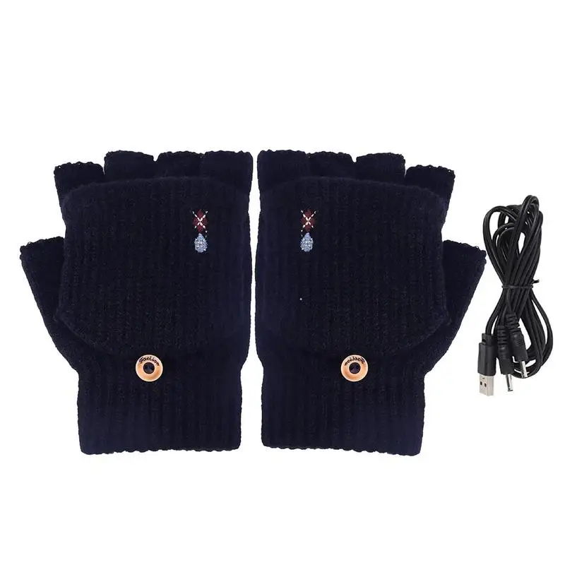 

Heated Ski Mittens USB Heating Gloves Screen Touch Mittens Windproof Soft Mittens For Riding Hiking Fishing Outdoor Adventure