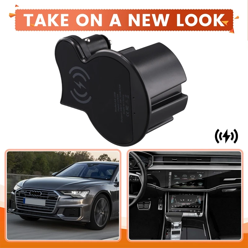 Автомобильное беспроводное зарядное устройство 15 Вт Быстрая Зарядка QI протокол