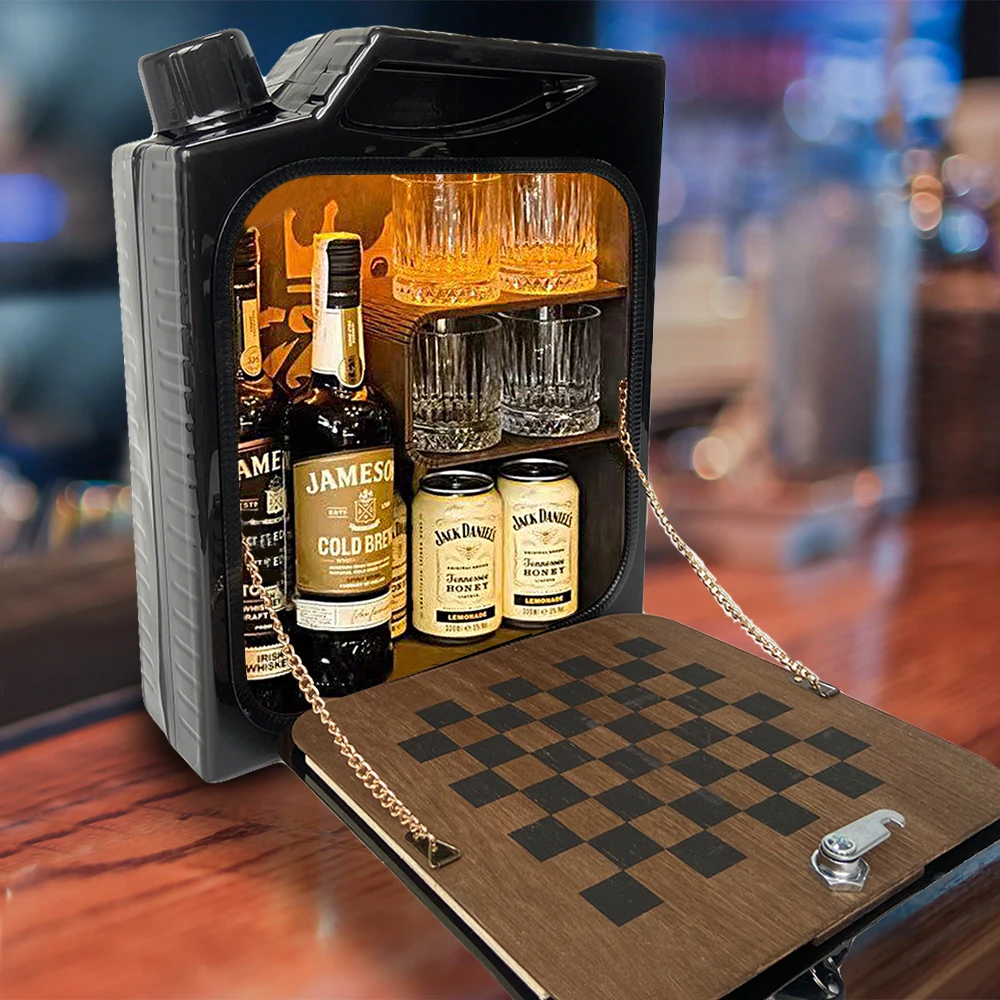 

New Jerry Can Canister Mobile Bar Cabinet My Cave My Rules Portable Mini Bar Whiskey Bar Set For Husband Men'S Gift Party