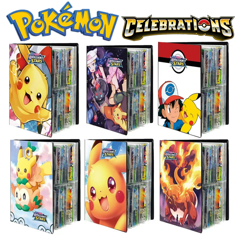 

New 240Pcs Pokemon Monster Cards Album Book Cartoon Game Charizard Vmax Gx Ex Expand Holder Anime Collection Binder Folder Toys