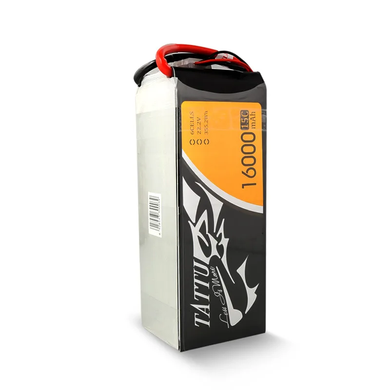 

TATTU High Capacity RC 6S Lipo Battery with XT90S Anti Spark Plug for Multi-axis FPV Agricultural Drone UAV 22.2V 16000mah 15C