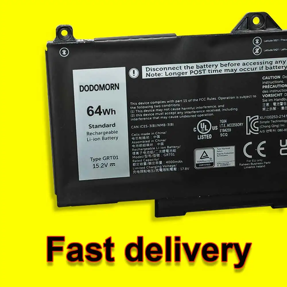 Фото Аккумулятор для ноутбуков Dell Latitude 5421, 5431, 5521, 5531, Precision 3561, 3571, 3470, Alienware M17 R5 AMD Series GRT01, 0P3TJ, R05P0 №5