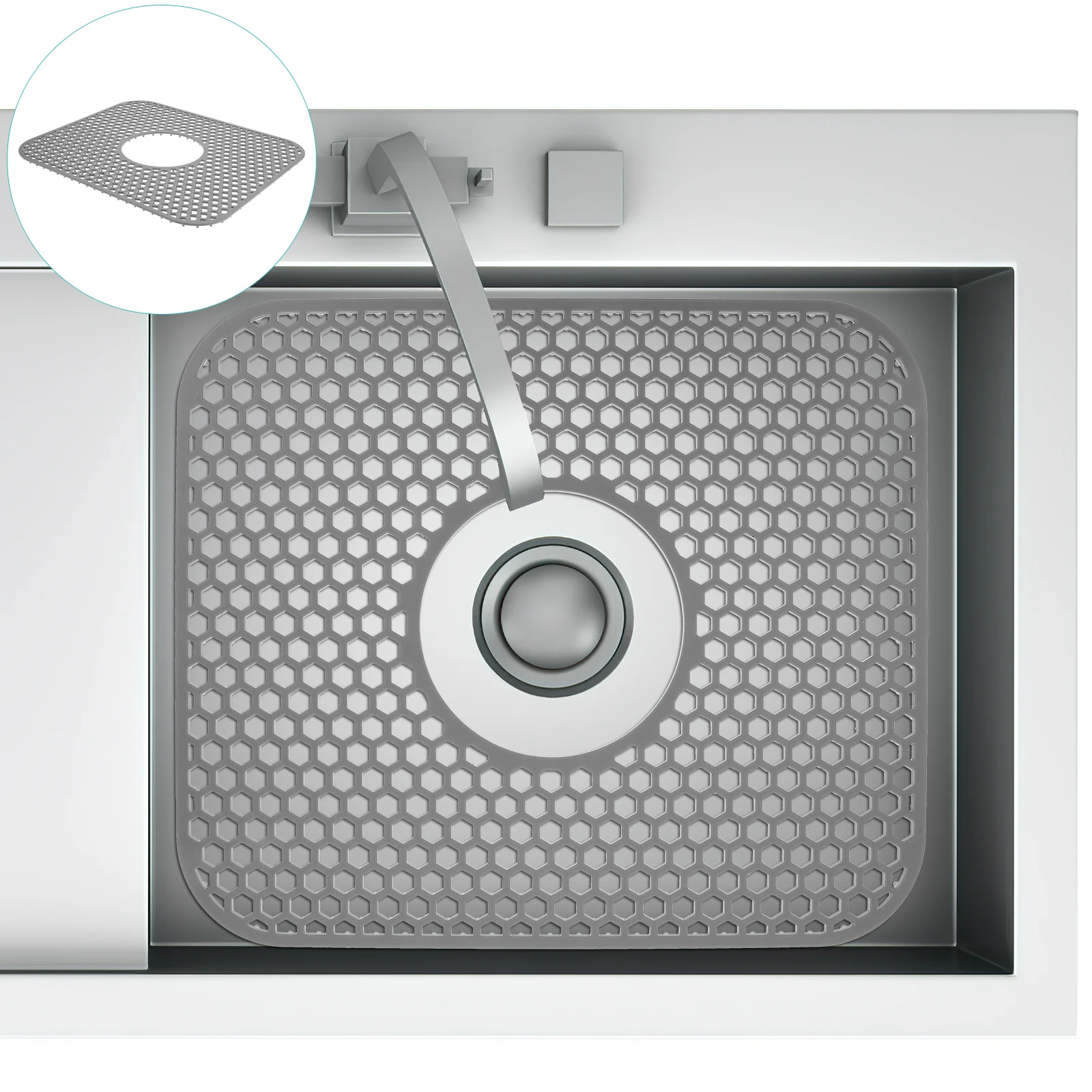 

Anti-skid Practical Silicone Sink Countertop Mat Sink Draining Cushion Draining Sink Mat Draining Mat