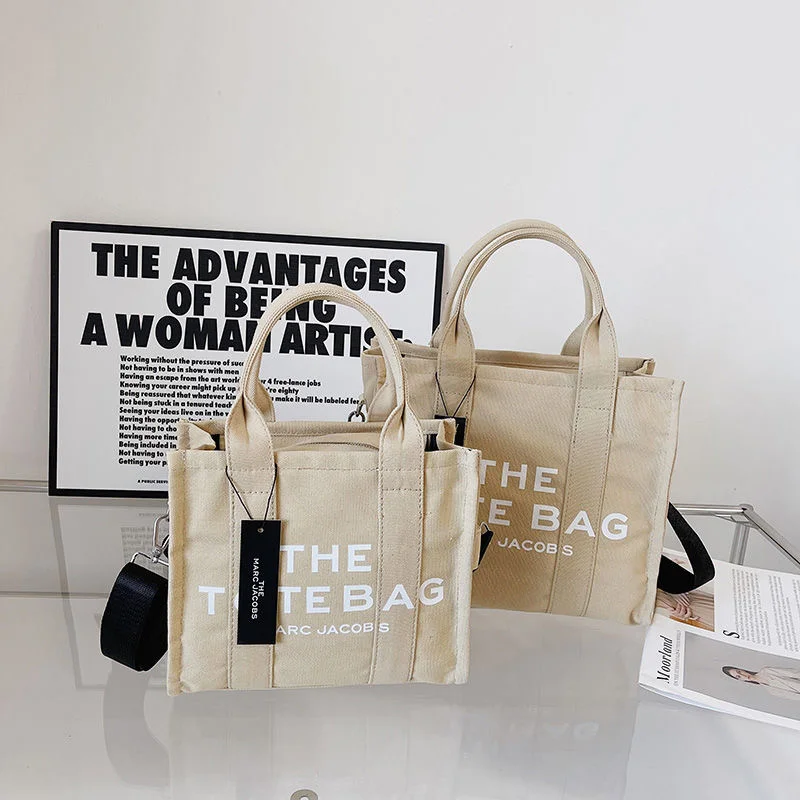 

2023FW New Tote Bag Women's Large Capacity Canvas Handbags Fashion Women Portable Shoulder Ladies Crossbody Shopping Bags