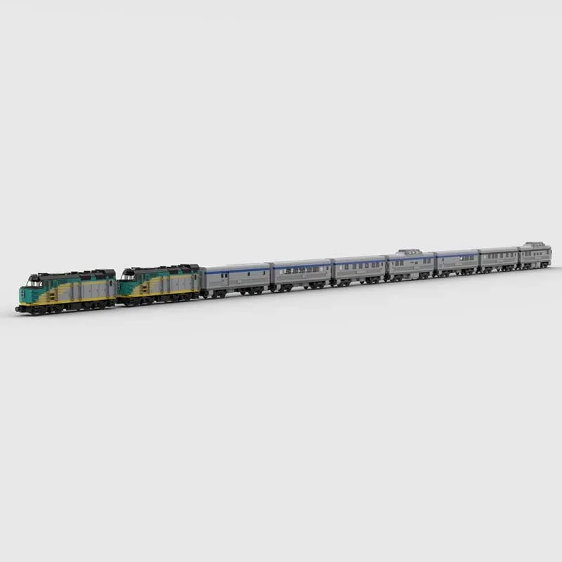 Железнодорожный поезд Moc Building Bricks Via Rail - модель локомотива F40PH-2D, технологические блоки, подарок, рождественская игрушка, набор для самостоятельной сборки (art.: 3920d84530f80) - 3920d84530f80