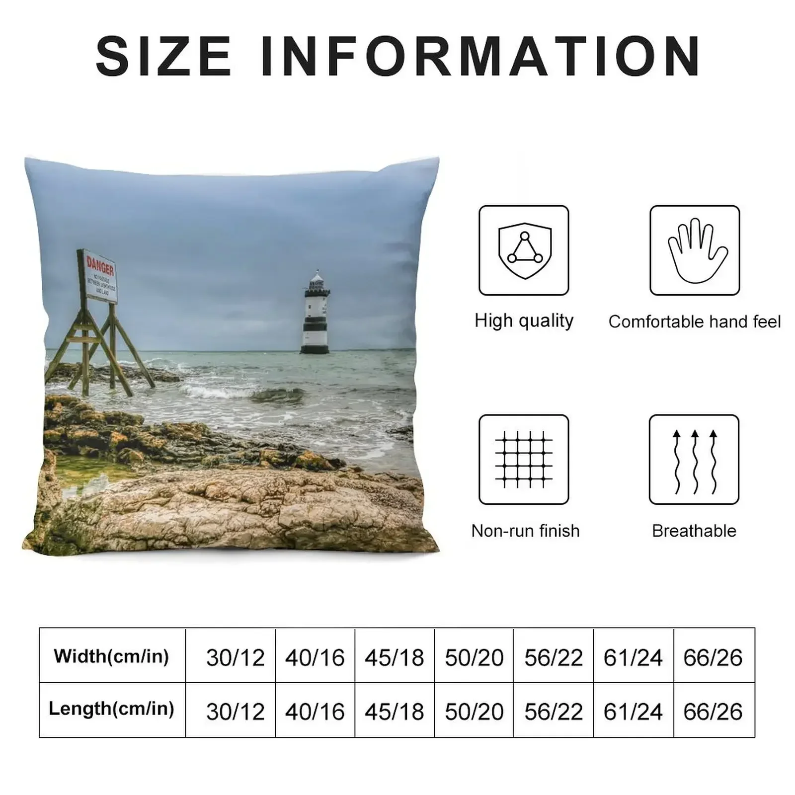 Декоративная подушка Penmon Point Lighthouse Anglesey