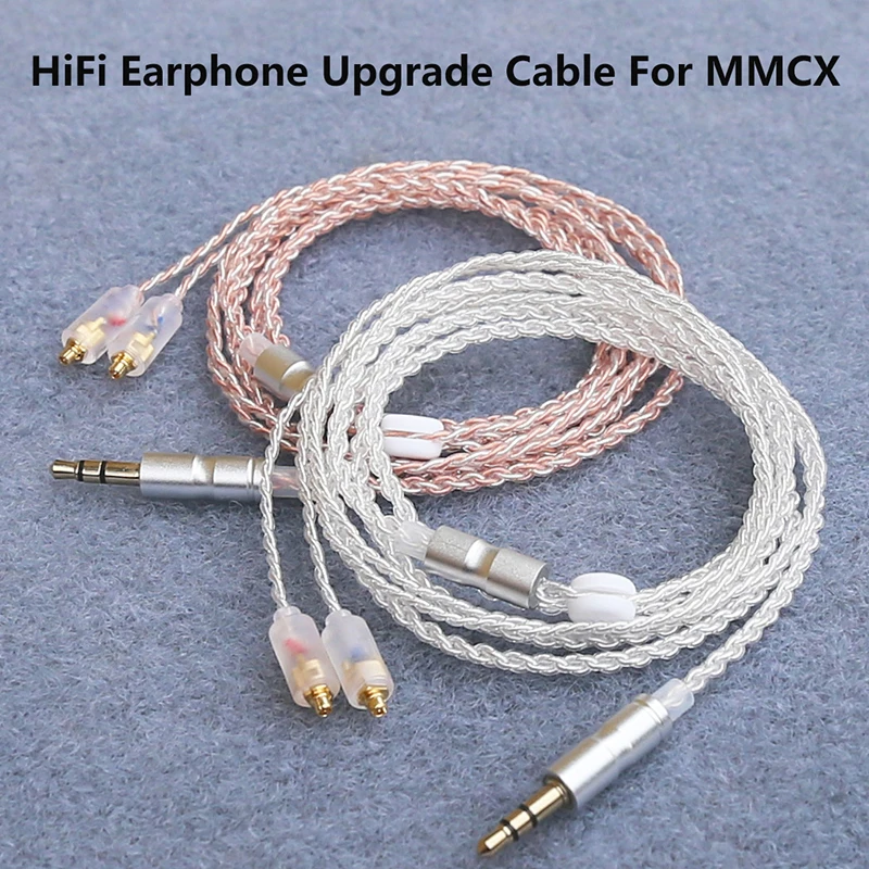 Фото Кабель для апгрейда HiFi-наушников MMCX 3,5 мм, 1,2 м, с серебряным покрытием, для Sennheiser IE200/IE300/IE600/IE900/AKG N5005/N30 №2