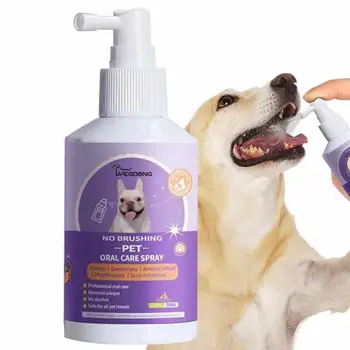 50ml Pet Oral Cleanse Spray Dogs Cats Mouth Fresh Teeth Clean Deodorant Prevent Calculus Remove Kitten Bad Breath Pet Supplies 1