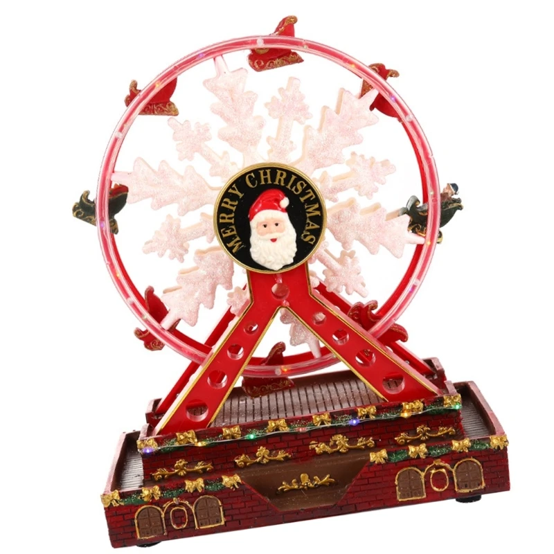 Большое музыкальное рождественское колесо обозрения со светодиодными лампами