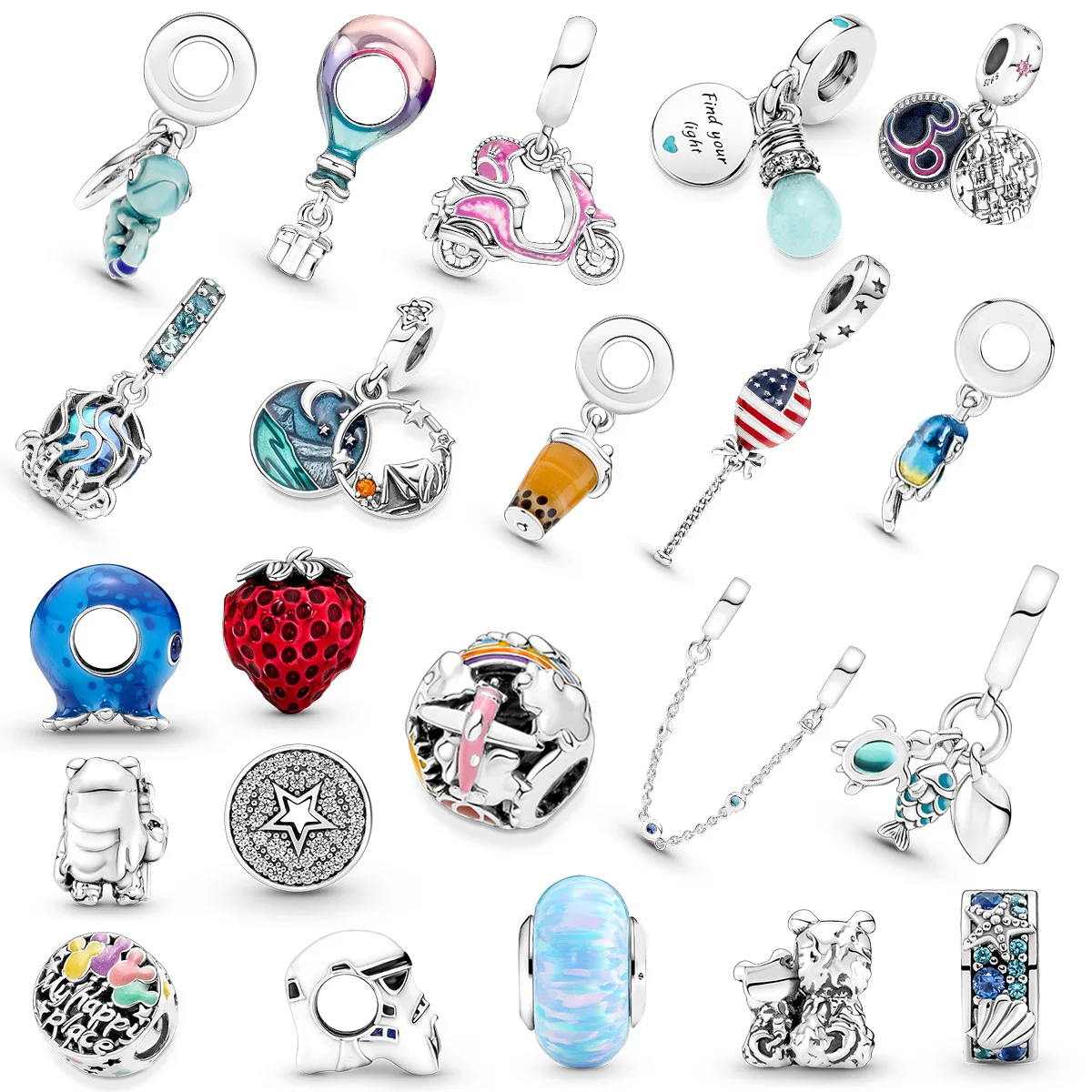 

Hot Sale Jewelry For Women 925 Sterling Silver Bracelets Beadeds Abalorios Pulseras DIY Charms Fit Original Argent Beads
