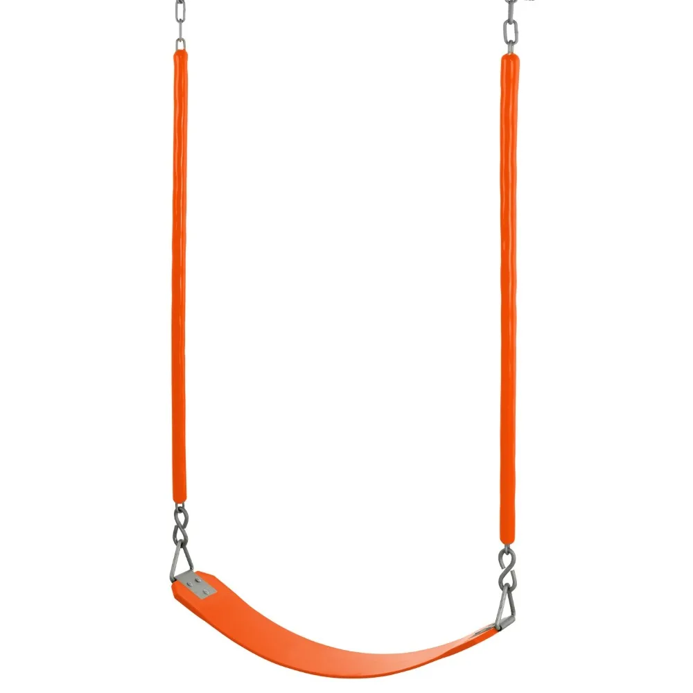 

Belt Swing Suitable All Age Groups with Soft Grip Chain Fully Assembled Orange Seat Made Highly Durable Copolymer Plastic