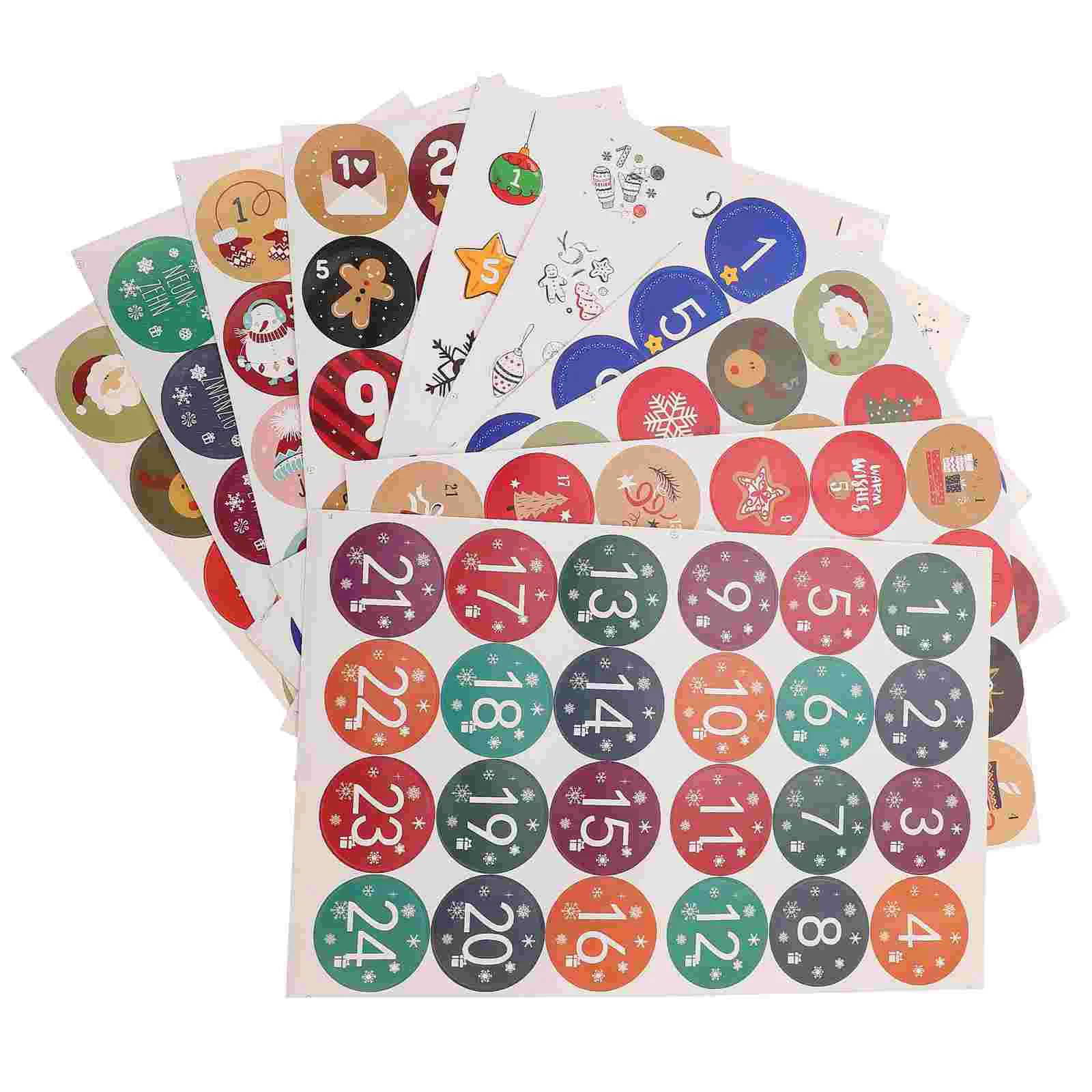 

Sticker Stickers Seal Christmas Giftlabel Sealing Envelope Numbers Labels Boxadvent Calendar Reward Package Tag Spplies Decals