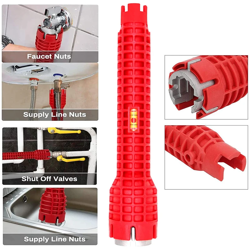 

Набор гаечных ключей 8 в 1 для ремонта раковины, сантехнические инструменты для раковины, Сантехнический инструмент для ремонта кухни, проти...