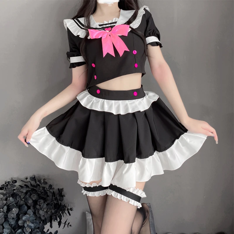 

Sexy Costumes Maid Uniform Role Play Maid Dress Anime Cosplay Temptation Suit Women Lingerie Exotic Black Pink Cute Skirts