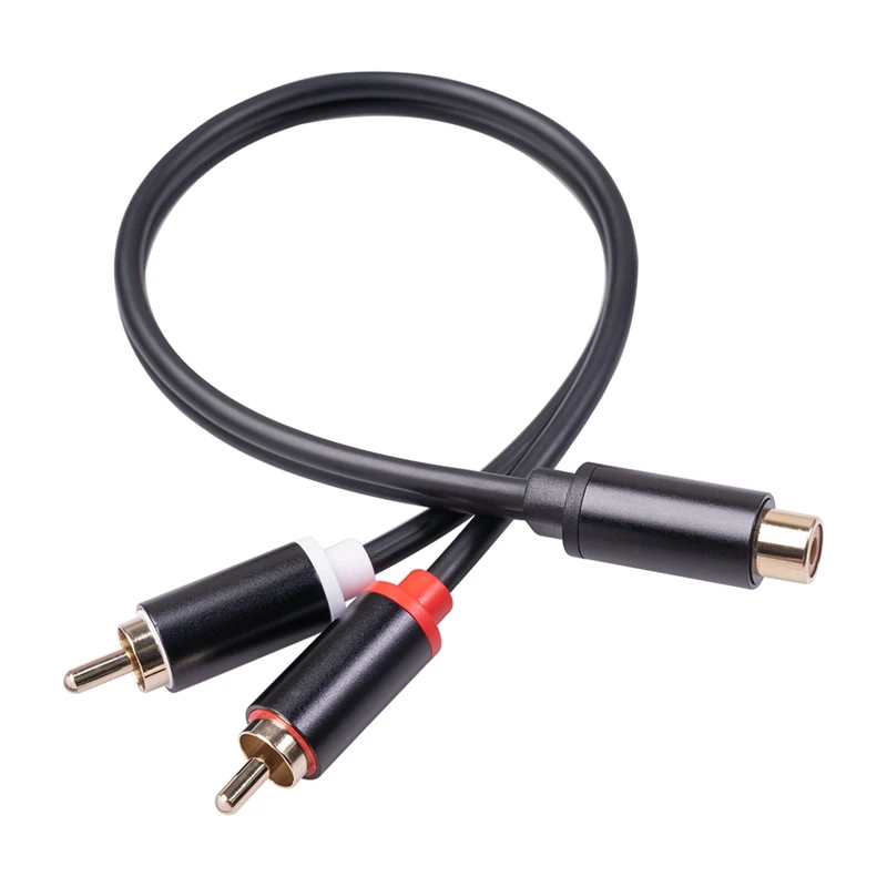 Кабель-переходник RCA, аудиокабель со штекером 2 RCA на гнездо 1 RCA, Aux кабель для Iphone Edifer, домашнего кинотеатра, DVD, VCD, наушников