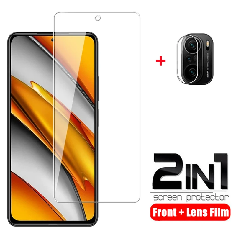 Tempered Glass for Xiaomi Mi Poco F3 F4 X4 GT M3 M4 X3 Pro Screen Protector for Redmi Note 11 9 10 Pro 11S 9S 9A 9T 8T Lens Film