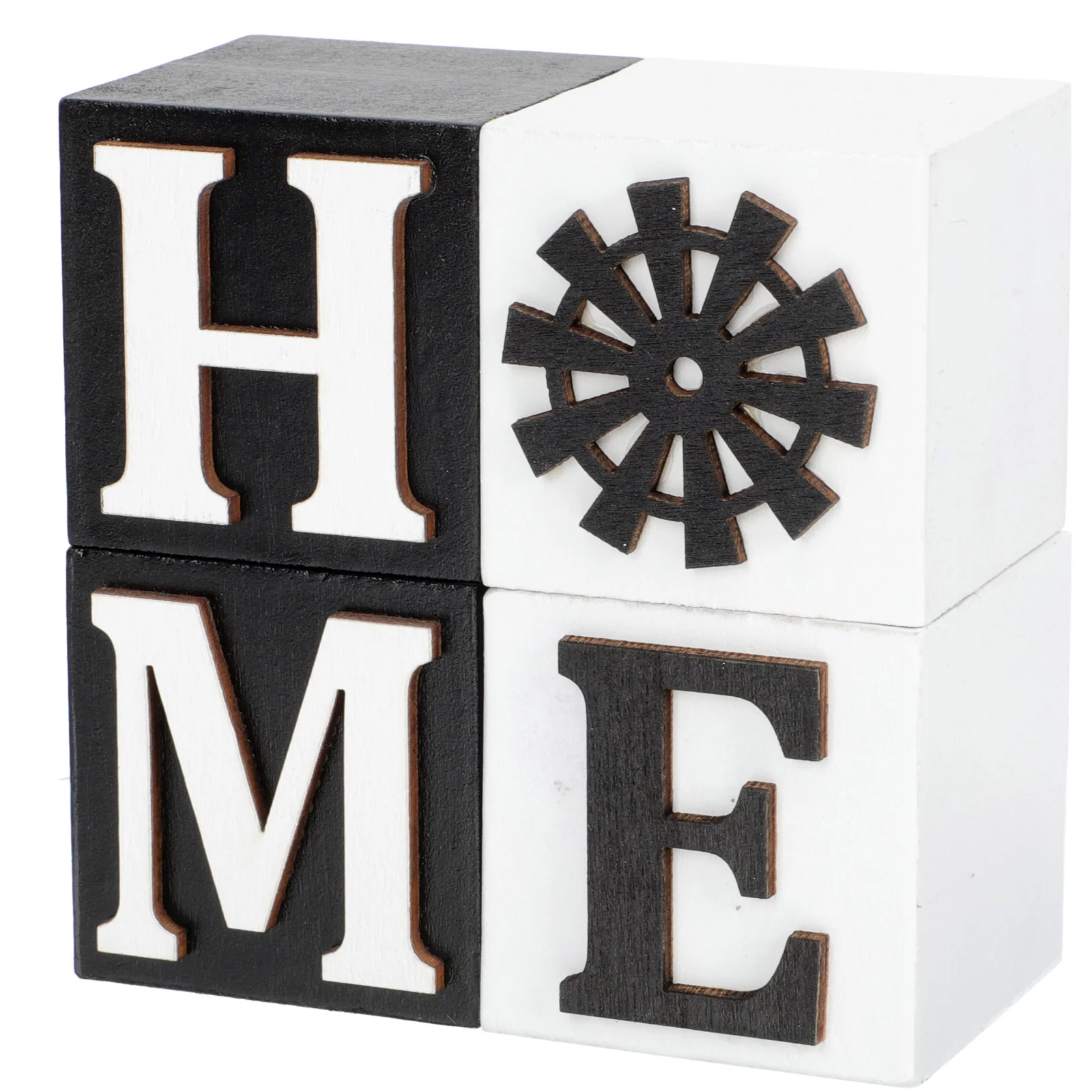 

Home Block Signs Sign Farmhouse Word Rustic Letter Tiered Tray Blocks Freestanding Decor Box Tabletop Wooden Decorations Free