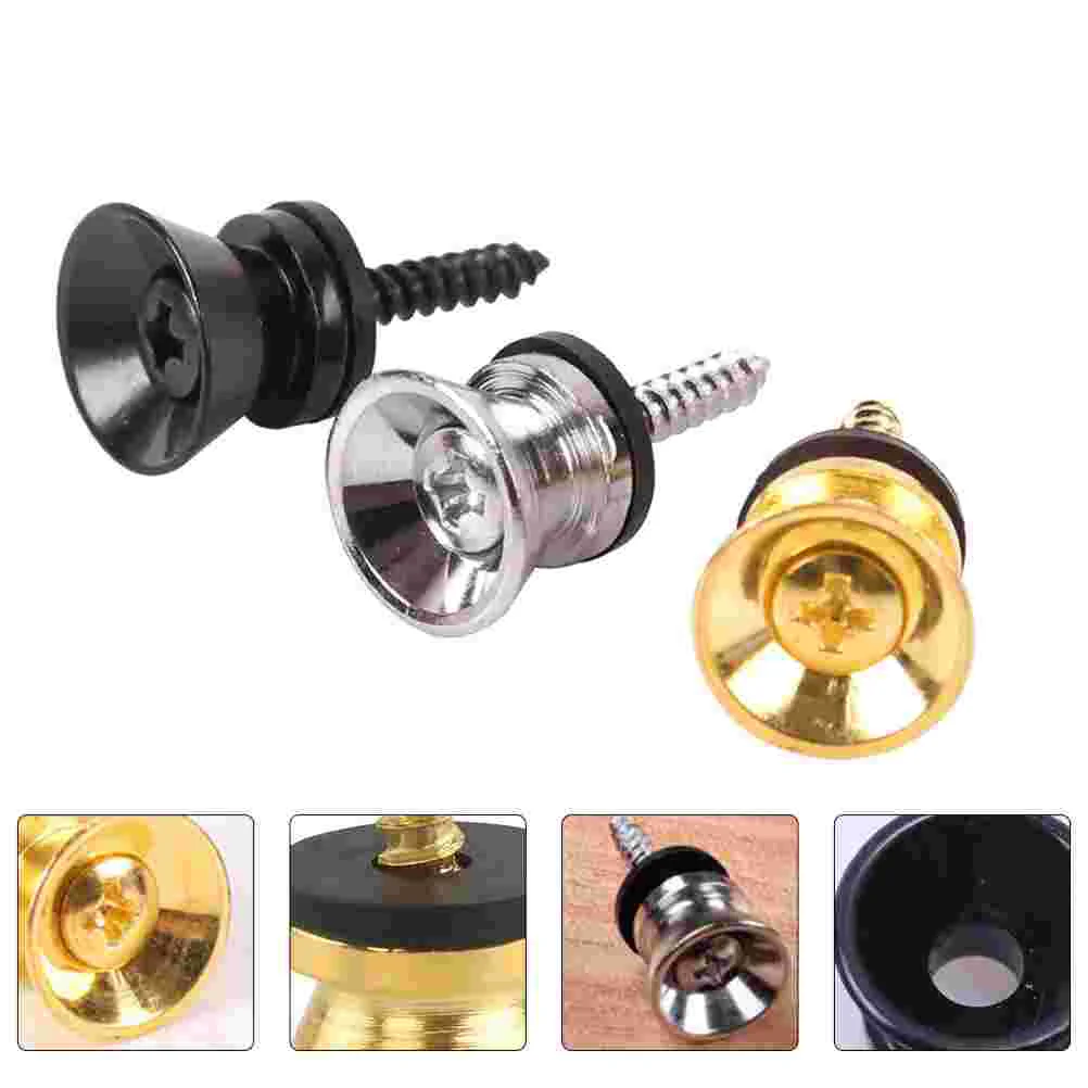 

9 Pcs Guitar Strap Nails Instrument Safe Lock Belt Buckle Straps Electric Anti-falling Copper Button Gauge Kit