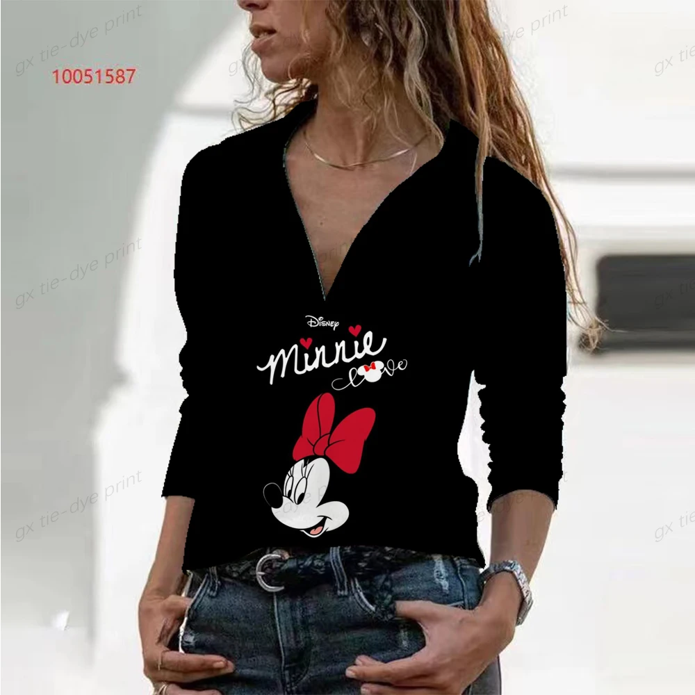 

Женская летняя футболка с длинным рукавом и V-образным вырезом