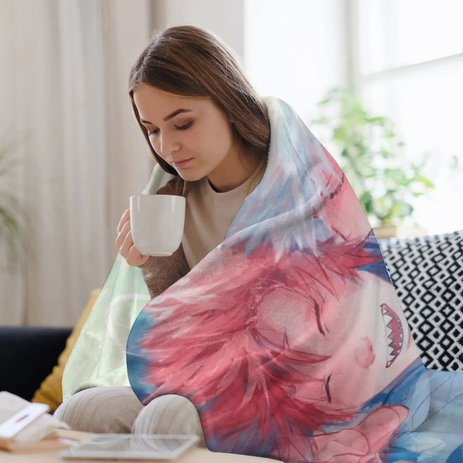 улыбка - Кирибаку Плед Мягкие Большие Дизайнеры Самые Туристические Одеяла