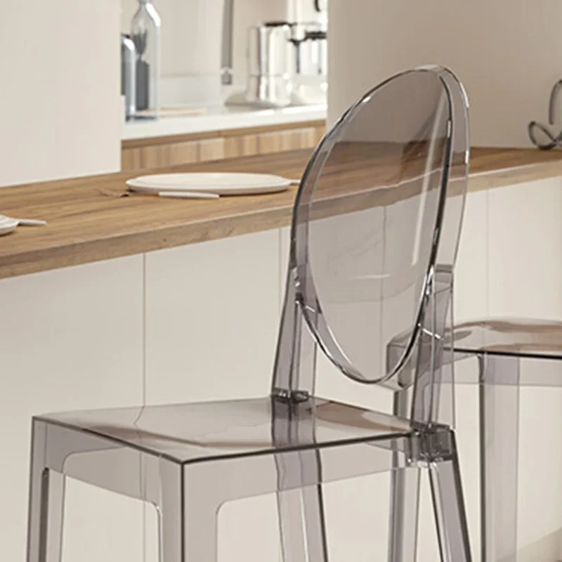 Эргономичный обеденный стул прозрачный декоративный модульный пластиковый
