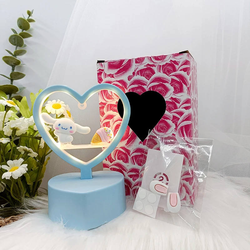 

Sanrio мультфильм Kawaii DIY ночник, настольная лампа, прикроватная лампа, креативная коричная лампа, My Melody Kuromi, настольная лампа, детская игрушка, подарок