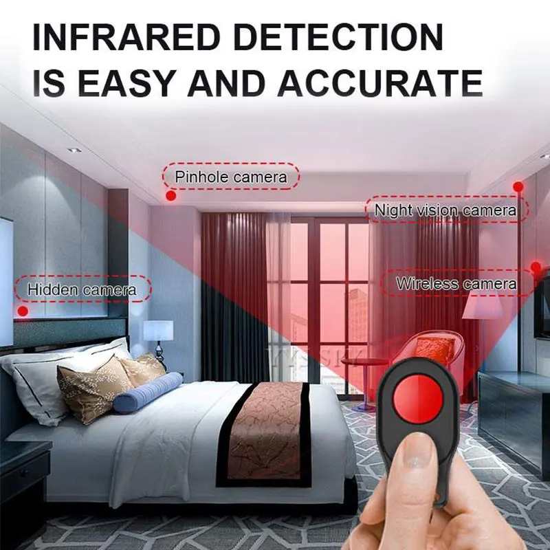 3 in 1 portable hidden camera detector anti candid cam laser scanner bug small alarm anti lost rf wireless spy camcorder finder free global shipping