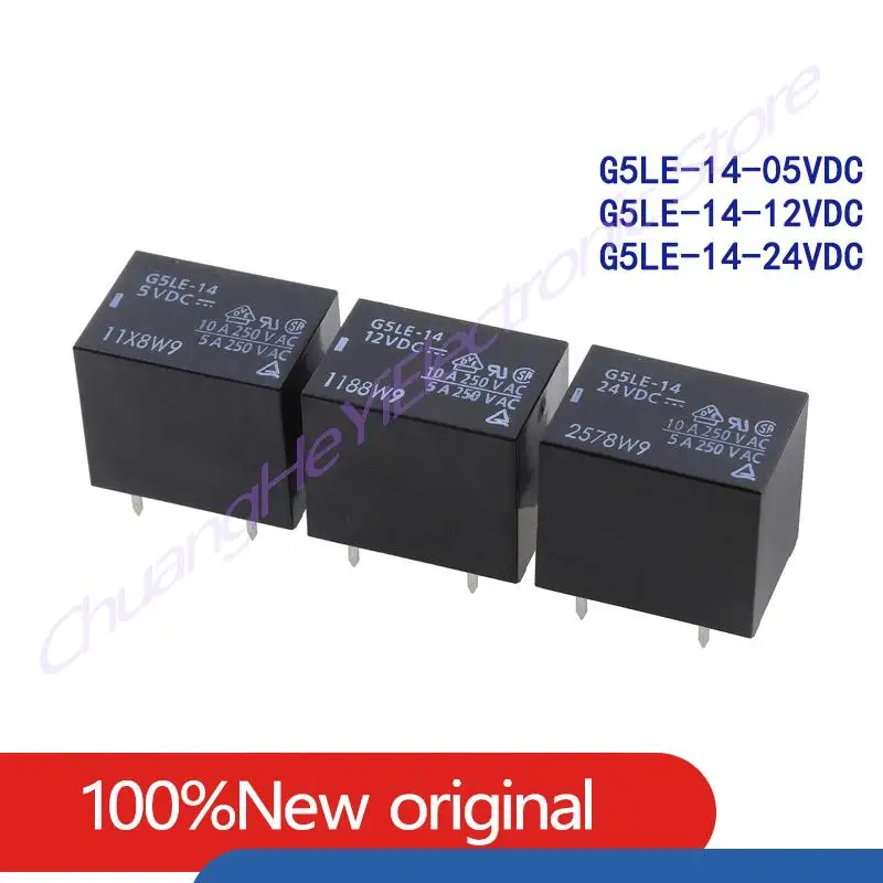 10 шт./партия, реле Φ DC5V DC 24V 5Pin 10A T73 250VAC