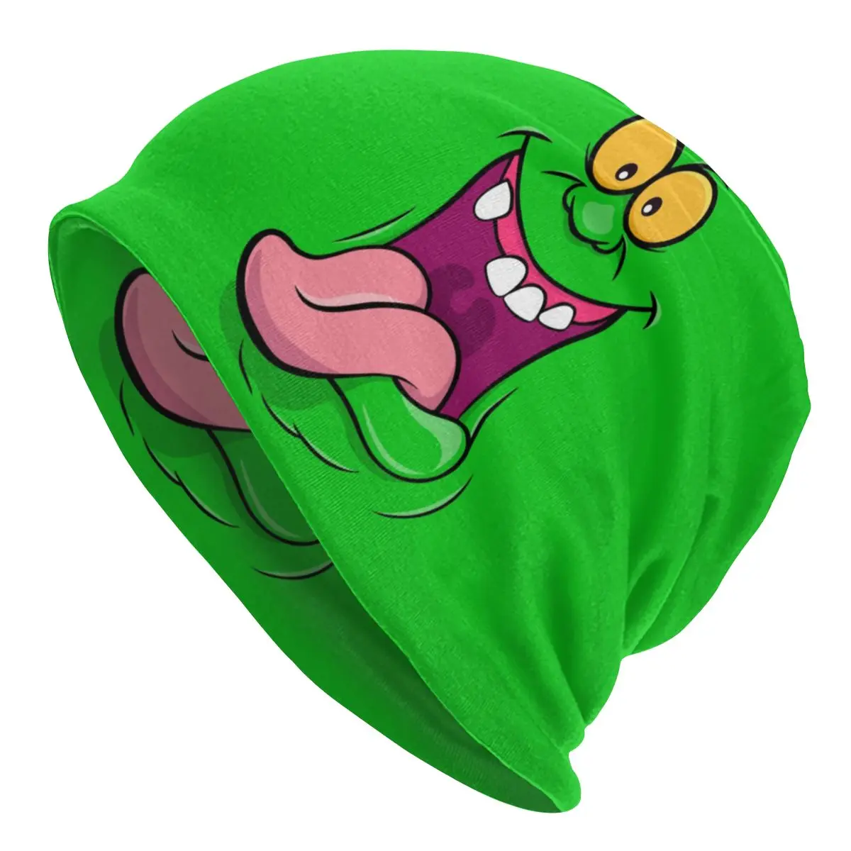 

Ghostbusters Slimer Slouchy Beanie Unisex Hippie Winter Skullies Beanies Hat Green Ghost Supernatural Movie Knitting Bonnet Cap
