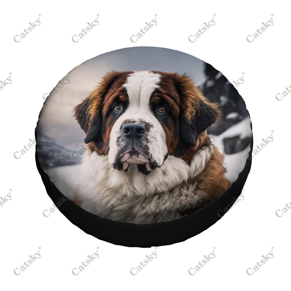 Универсальная крышка для запасного колеса собаки в цветочном Луге из полиэстера