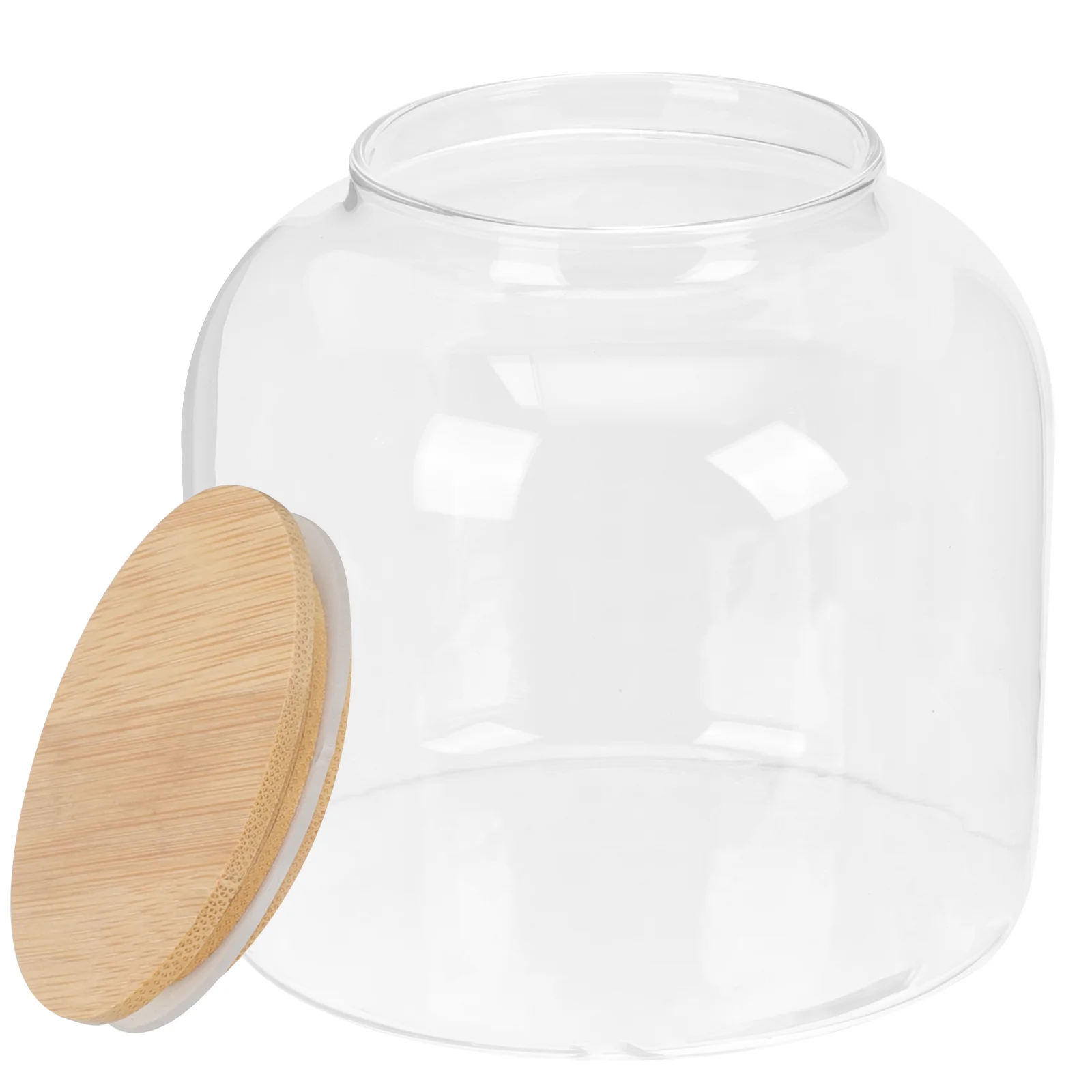 

Glass Tea Jar Airtight Food Storage Containers Large Lid Jars Bamboo Lids Make Go Cookie