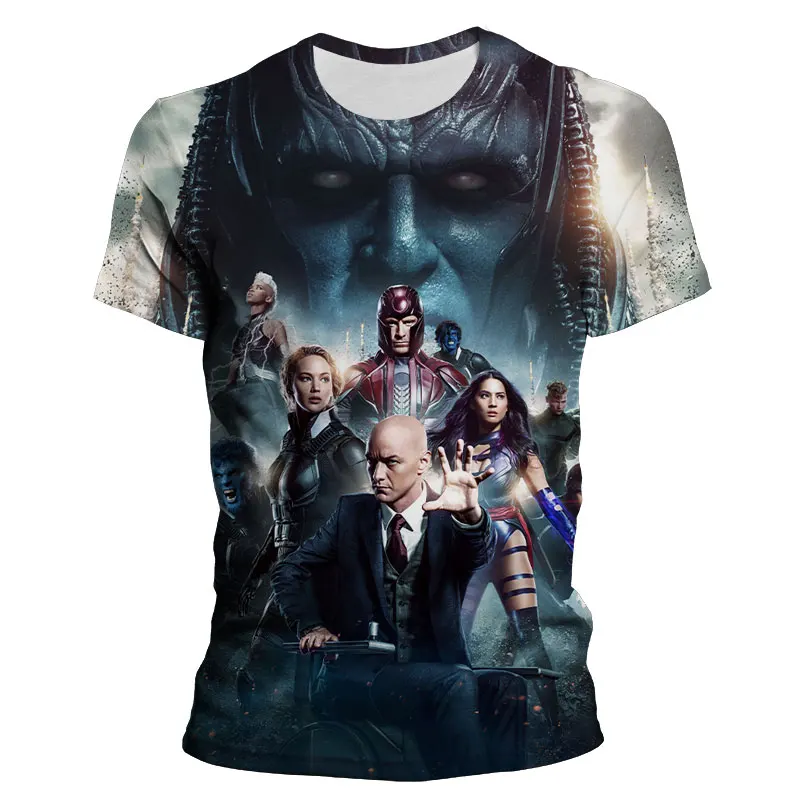 

2022 New Fashion Male Clothes Marvel X-Men 3D Print Cool Children T-shirts Summer Short Sleeve Men Women Tee Shirt Tops