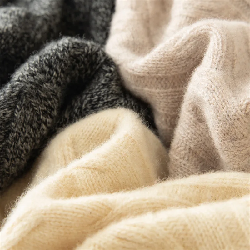 100% кашемир новый осенне-зимний мужской утепленный двухцветный кардиган вязки Swe