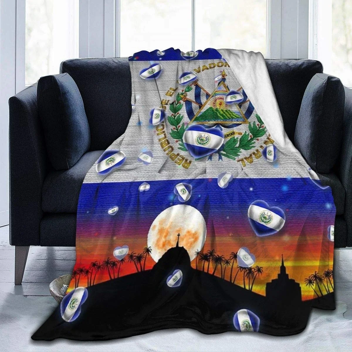 

Football Team Flag Print Flannel Blanket USA Europe Pattern Logo Mandala Lightweight Warm For Sofa Chair Office Customed Blanket