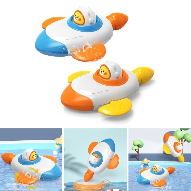 

Wind-up Baby Bathtub Toy Indoor Water Play Floating Space Ship Educational Clockwork Shower Toy Infant Bath Favor