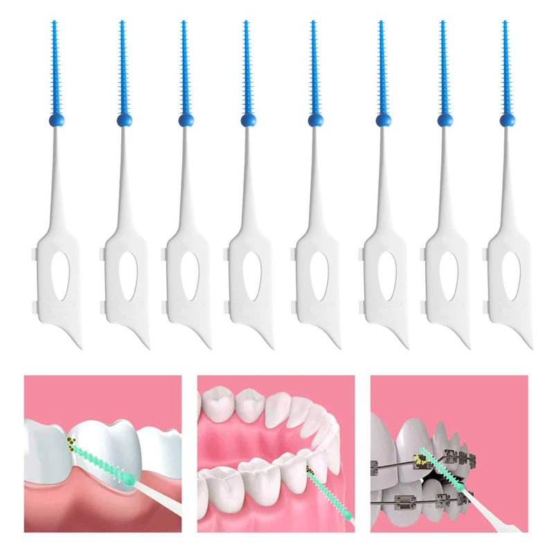 

200/40 шт., силиконовые межзубные зубочистки