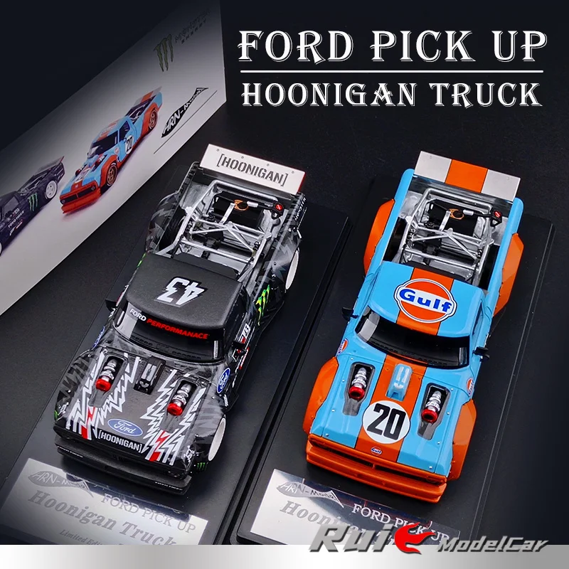 

1/43 HRN-Model Ford Mustang pickup Ford F-150 Magic Claw Gulf painting simulation car model