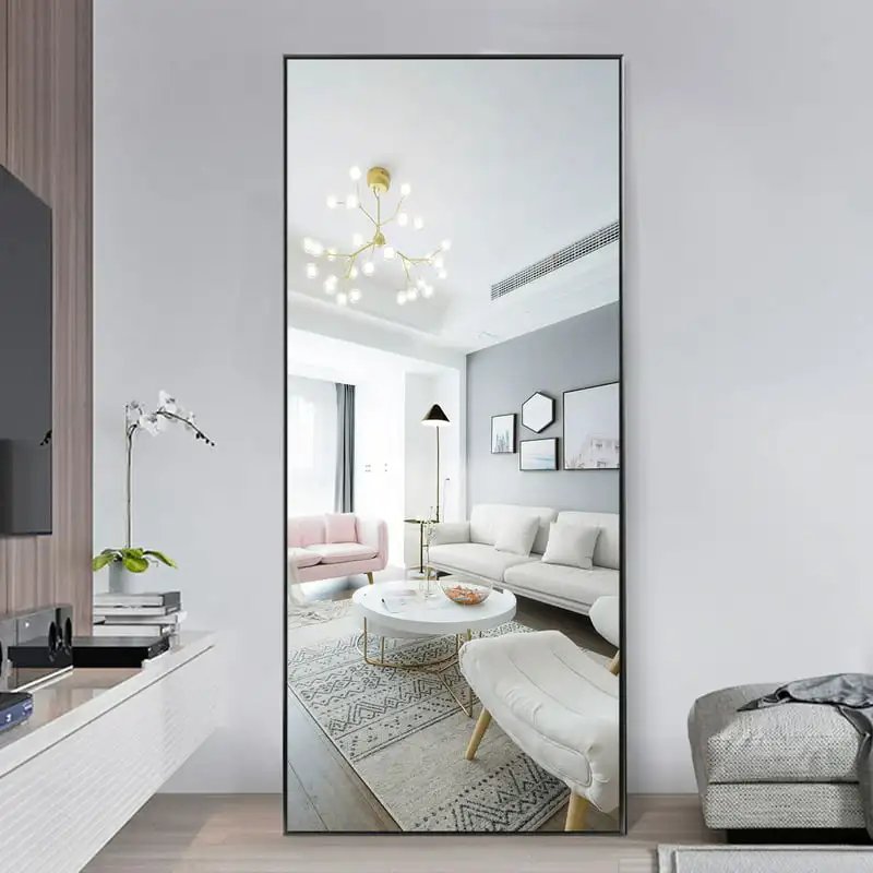 

in x 30 in Black Modern Full Length Mirror