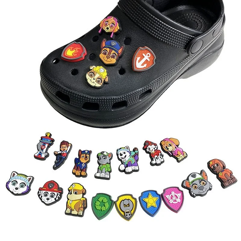Полушки Paw Patrol для Croc Chase, Marshall, Rocky, Ryder, Zuma, Skye, Rubble Dogs, милые аксессуары для обуви, украшение для вечеринок, набор подарков.