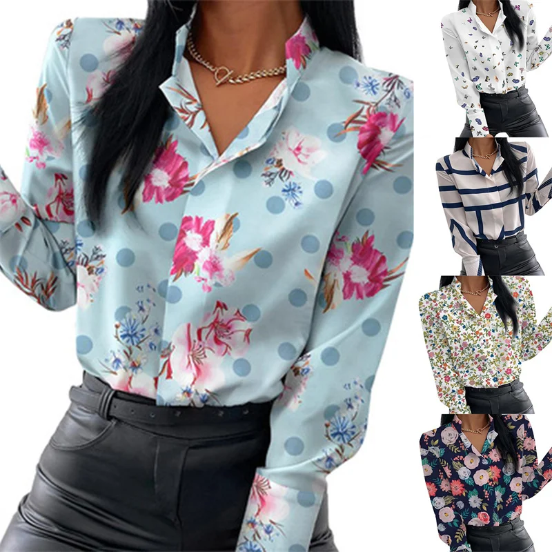 

New Spring Autumn Women Fashion Long Sleeves Shirt Women Oversize Vintage Tops Femme Street Shirts Elegant Office Casual Blouse