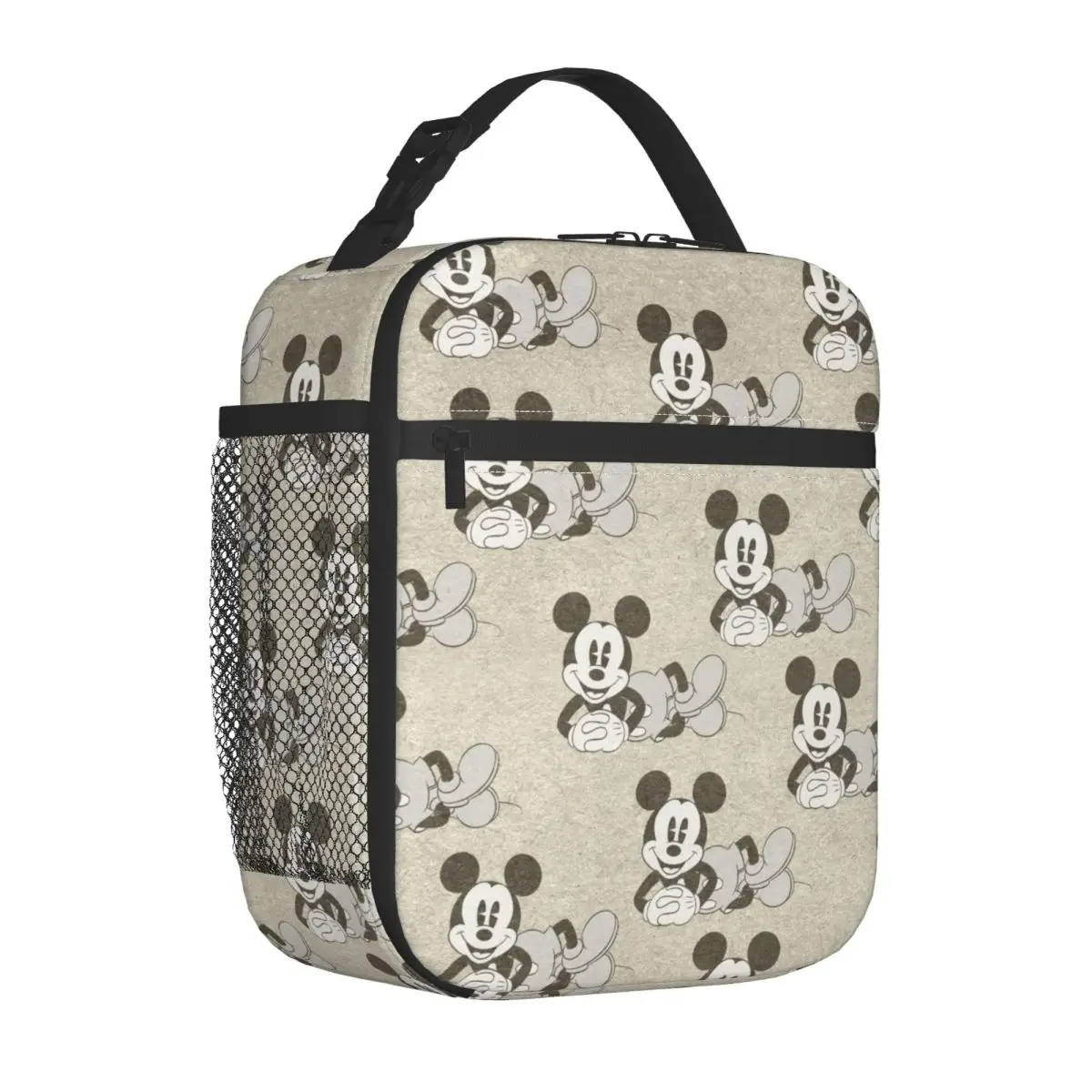 

Disney Mickey Mouse Insulated Lunch Bag Thermal Bag Meal Container Leakproof Tote Lunch Box Bento Pouch Work Outdoor