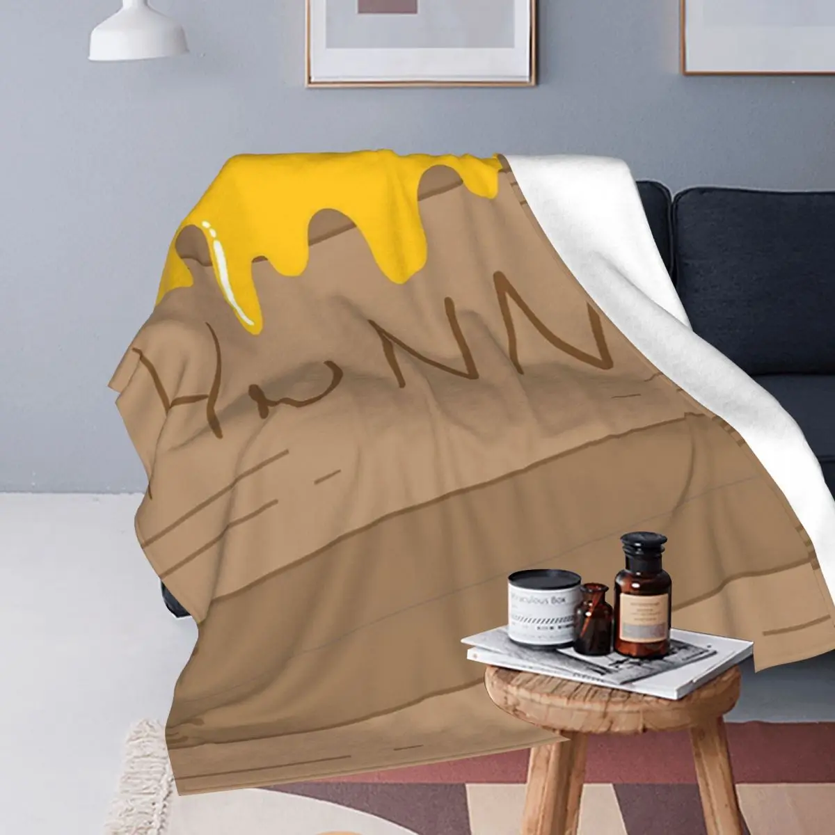 Одеяло в виде пуха медведя Hunny мягкое теплое Фланелевое покрывало для кровати