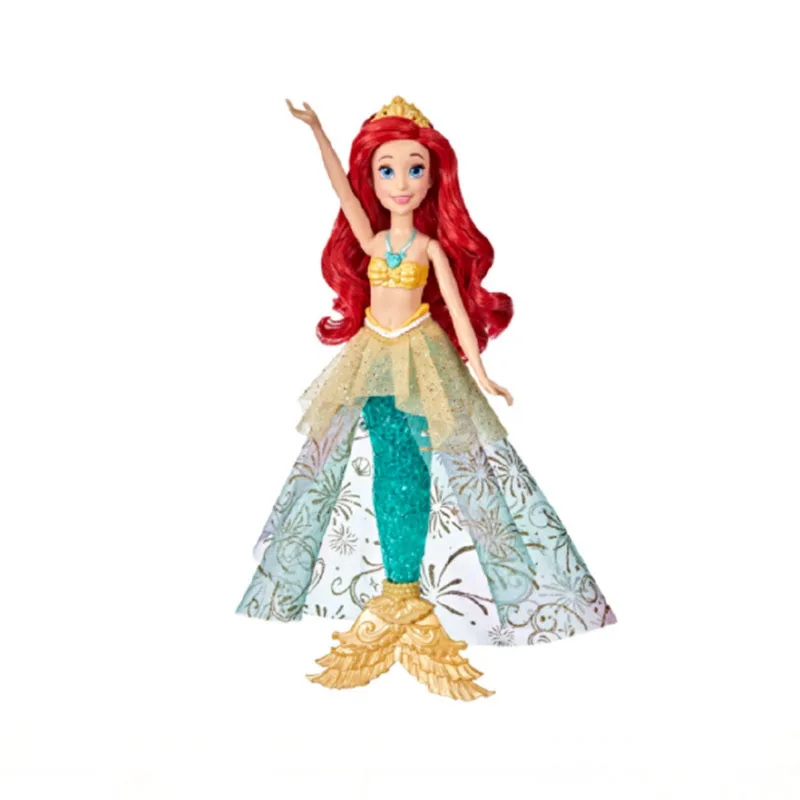 Hasbro Disney Princess Dolls Mermaid Beauty Ariel Ocean Lights Fashion Action Figure Children Girls Play House Toy Present