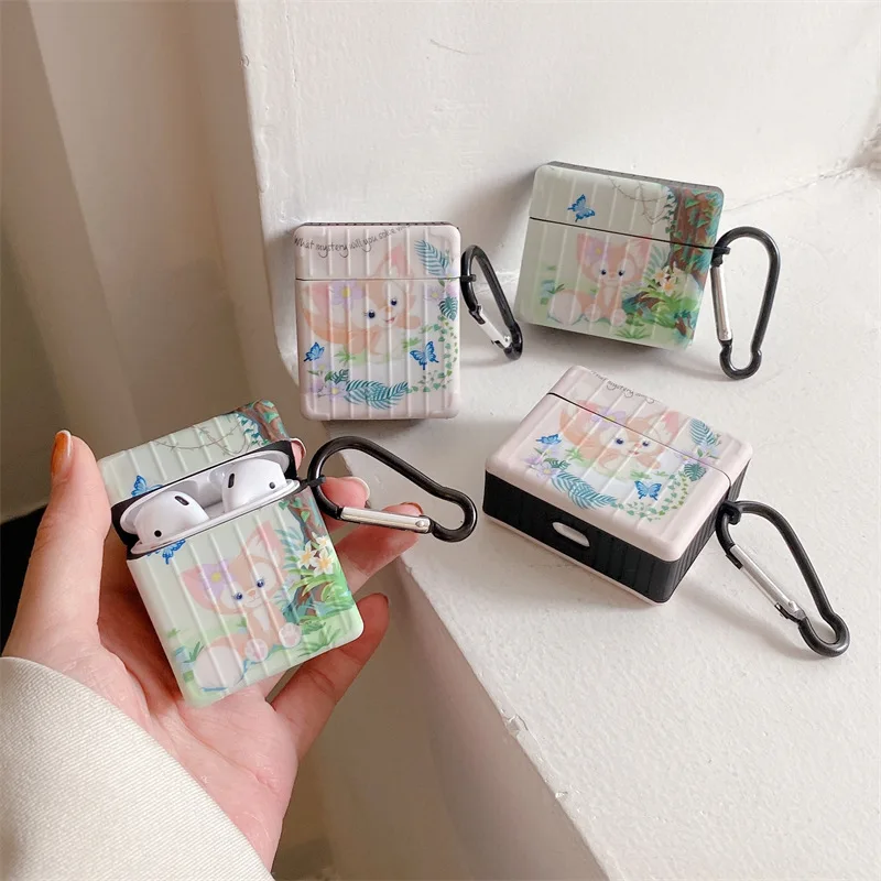 

Cartoon Little Fox Suitcase AirPods 3 Case Apple AirPods 2 Case Cover AirPods Pro Case IPhone Earphone Accessories AirPod Case