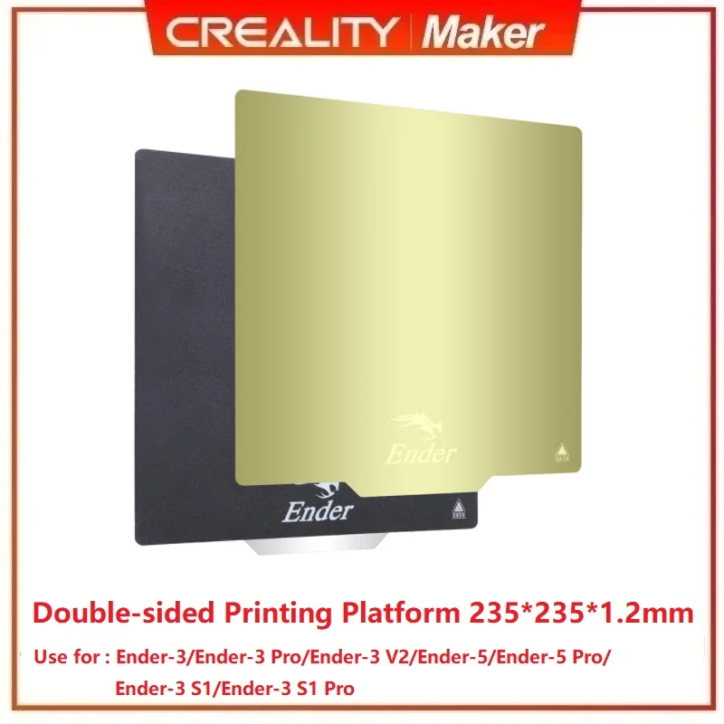 

Детали для 3D принтера Creality, двусторонняя печатная платформа 235*235*1,2 мм для фотографий/фотографий